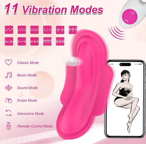 Miniatura 2 de Vibrador portátil con control remoto por aplicación para ropa interior, juguetes sexuales para adultos para mujeres o parejas, vibrador mini