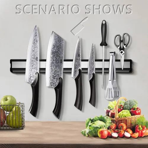 Miniatura 3 de MEKBOK Kitchens - Barra magnética de aluminio para cuchillos, libre de óxido (16 pulgadas)