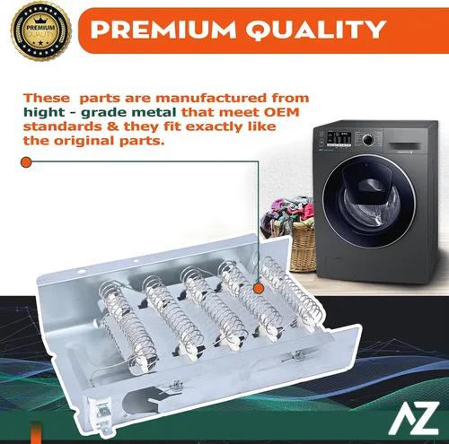 Miniatura 4 de Elemento calefactor de secadora de repuesto para Whirlpool WED4815EW1 WED5000DW2 WED6200SW1 WED6600VW0 WED4800BQ1 WED4800XQ0 WED4800XQ1 WED4900XW0