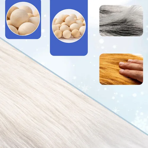 Miniatura 3 de FFchuanhe Paquete de 18 barbas de gnomos para manualidades, juego de bolas de madera de gnomos precortadas de piel sintética, adecuado para Navidad
