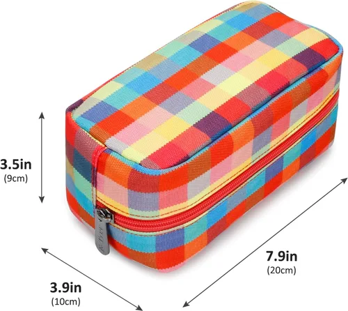 Miniatura 3 de E-Tree Bonita bolsa pequeña, bolsa de cosméticos de maquillaje, bolsa de maquillaje para bolso, bolsa de aseo con cremallera, organizador Colorido