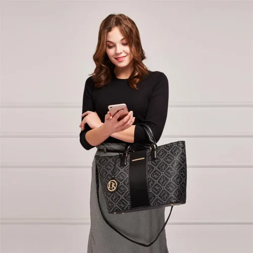 Miniatura 2 de DASEIN - Bolsa de mano para mujer, bolsa tipo bandolera, asa superior, bolsa plana para trabajar