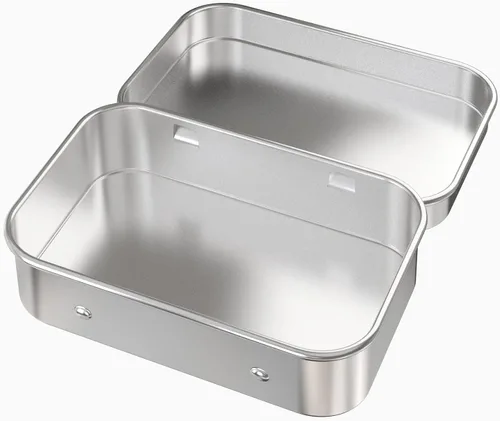 Miniatura 3 de Hulless Juego de 6 contenedores de metal con bisagras, mini contenedor de almacenamiento pequeño portátil con tapa para almacenamiento en el hogar
