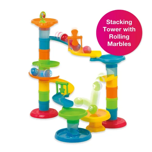 Miniatura 3 de Edushape Bounce A Marble Racetracks, juego de 30 piezas (809801)