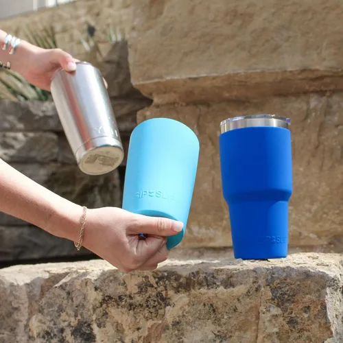Miniatura 3 de Funda de silicona para vasos, compatible con vasos Yeti, RTIC, Ozark Trail, Magellan y más. Fundas aisladas personalizadas para enfriar latas
