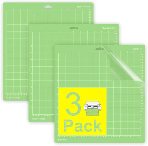 Gwybkq Alfombrilla de Corte 12x12 Pulgadas 3 Alfombrillas, Compatible con Cricut Explore Air 2/Maker/Maker 3 Alfombrillas de Corte Adhesivas Verde