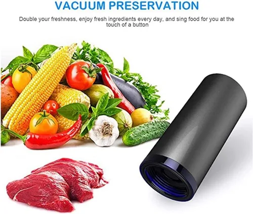 Miniatura 4 de Mini Automatic Vacuum Machine Pump for Portable Traveling Home Storage Bag Clothes Food Sous Vide Vacuum Sealer Packaging Packer (Black)