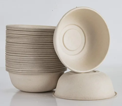 Miniatura 7 de Cuencos de papel desechables, 24 onzas [paquete de 50] Tazón grande - 100% compostable, biodegradable, ecológico, conveniente para el uso diario