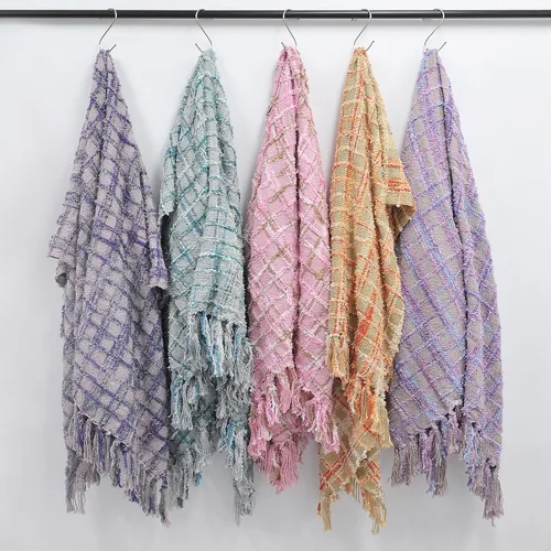 Miniatura 7 de BNF Home cobija de Chenille para sofá, multicolor (50" x 60")