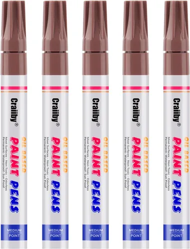 Miniatura 17 de Marcadores de pintura blanca, paquete de 5 rotuladores de pintura a base de aceite, impermeables, de secado rápido y permanente, para pintura