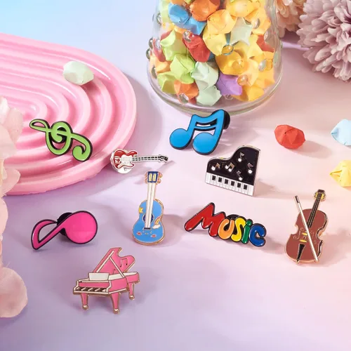 Miniatura 54 de Pandahall - Broches esmaltados de aleación con varios temas, broche de solapa, juego de pines esmaltados