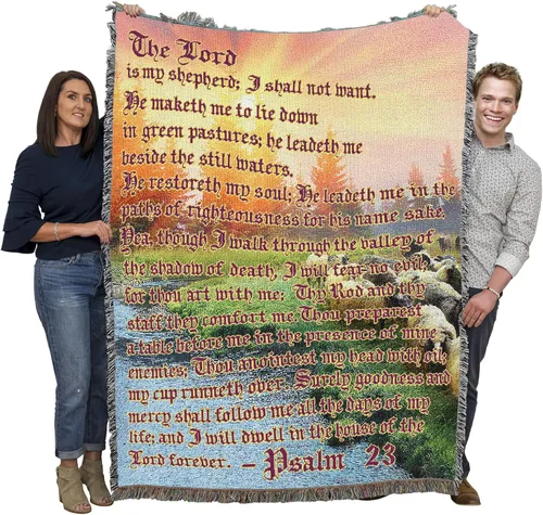 Miniatura 16 de Pure Country Weavers Great is Thy Faithfulness Blanket - Escrituras - Lamentaciones 3:23 - Tapiz cuadrado para regalo de regazo tejido de algodón