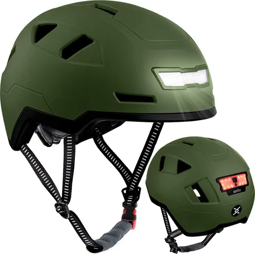 Miniatura 16 de XNITO - Casco de bicicleta con luces LED - Casco de bicicleta urbana para adultos, hombres y mujeres - Certificado dual CPSC y NTA-8776 - Clase 3