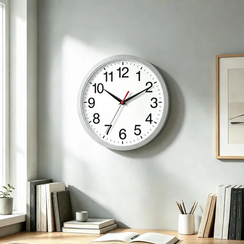 Miniatura 7 de Rohioue Reloj de pared de 12 pulgadas, moderno, funciona con batería, silencioso, sin tictac, analógico, decorativo para dormitorio, cocina, baño