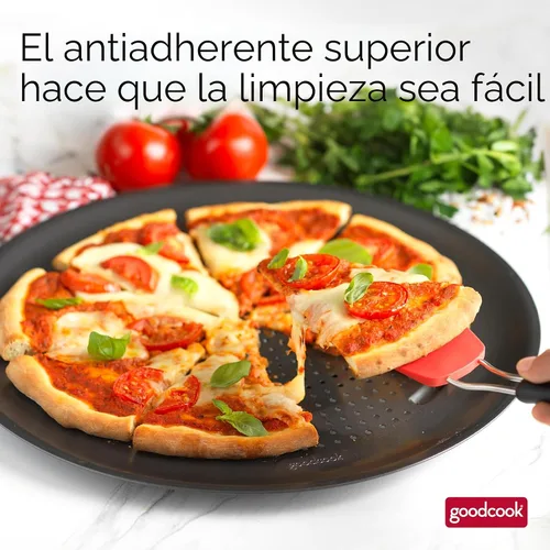 Miniatura 4 de GoodCook AirPerfect Sartén Antiadherente para Pizza de 16" – Sartén para Pizza para Horno, Sartén Redonda Perforada para Pizza, Sartén para Hornear