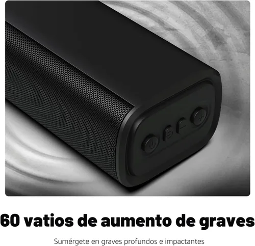 Miniatura 2 de Barra de sonido para Smart TV, barra de sonido de 16'/60W con graves impactantes, luz dinámica y control remoto, altavoces de TV montables en pared