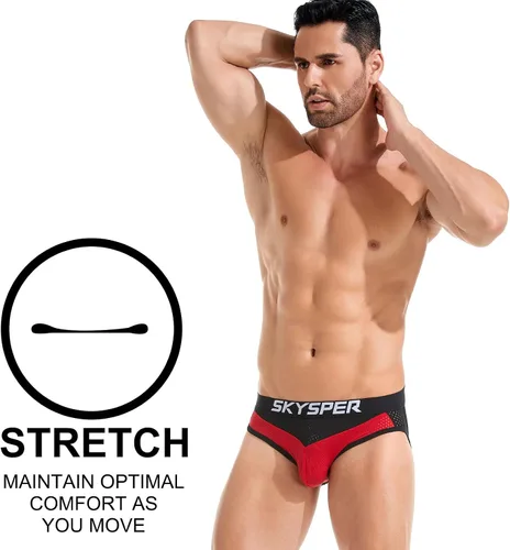 Miniatura 38 de SKYSPER Jock Strap Athletic Supporter para hombres Sexy Jockstrap Ropa interior masculina