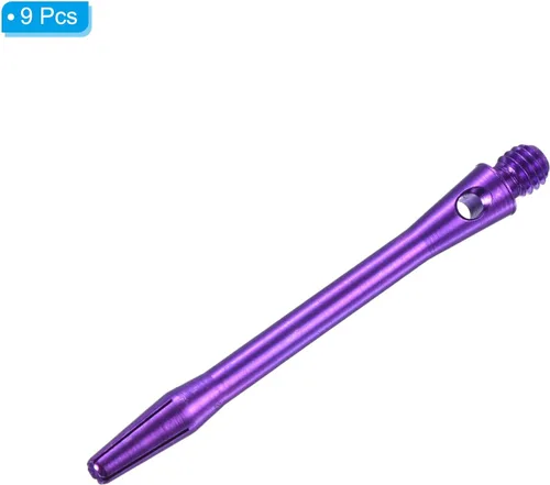 Miniatura 3 de PATIKIL Eje de dardo, rosca mediana 2BA de aluminio Dart Tallos de dardo Accesorios de lanzamiento de montaje para punta de acero Púrpura