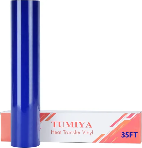 Miniatura 10 de TUMIYA Rollo de vinilo de transferencia de calor, 12 pulgadas x 14 pies, vinilo HTV blanco para camisetas de vinilo HTV (blanco, 14 pies)