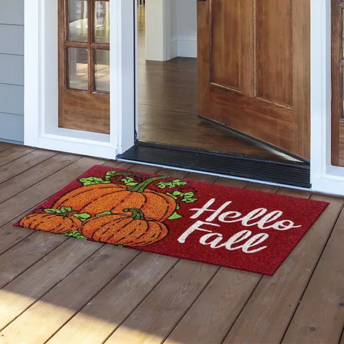 Miniatura 2 de Briarwood Lane Felpudo de coco con diseño de calabazas de Hello Fall 18 x 30