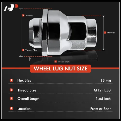 Miniatura 2 de A-Premium Tuercas de rueda compatibles con Jaguar XF 2009-2014 XJ XE Tipo F XK XKR XFR XFR-S XKR-S XJR Juego de 5 piezas delanteras o traseras