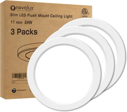 Miniatura 22 de Lámpara de techo de montaje empotrado de 5 pulgadas, regulable, luz de techo LED blanca de 5000 K, lámpara de techo redonda ultrafina para 2-Blanco