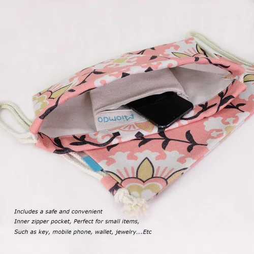 Miniatura 3 de Miomao Mochila con cordón para el gimnasio, estilo dalia