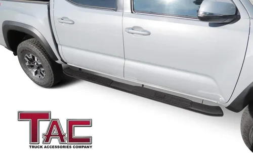 Miniatura 2 de TAC - Estribos laterales para Toyota Tacoma 2005-2023, camioneta de doble cabina de 4.25 pulgadas, textura negra, barras laterales Nerf accesorios