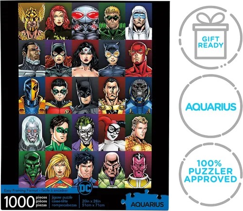 Miniatura 7 de AQUARIUS DC Comics Puzzle Retro Cast (rompecabezas de 1000 piezas) – Mercancía y coleccionables con licencia oficial de DC Comics – Sin