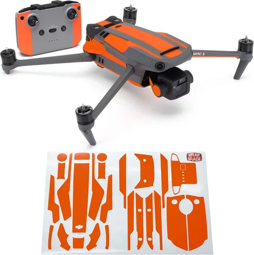 Miniatura 22 de WRAPGRADE Adhesivos parciales para DJI Mavic 3 / Mavic 3 Classic Accent Color (AIRFORCE SILVER)