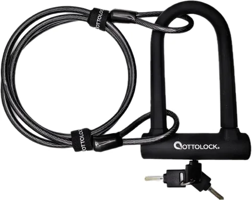 Miniatura 10 de OTTOLOCK Sidekick Compact U-Lock Candado de bicicleta ligero recubierto de silicona (negro) candados para bicicleta