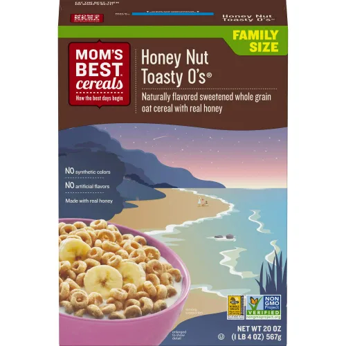 Miniatura 19 de Mom's Best Cereal con sabor a trigo tostado, sin jarabe de maíz de alta fructosa, caja de 23 onzas (paquete de 12)