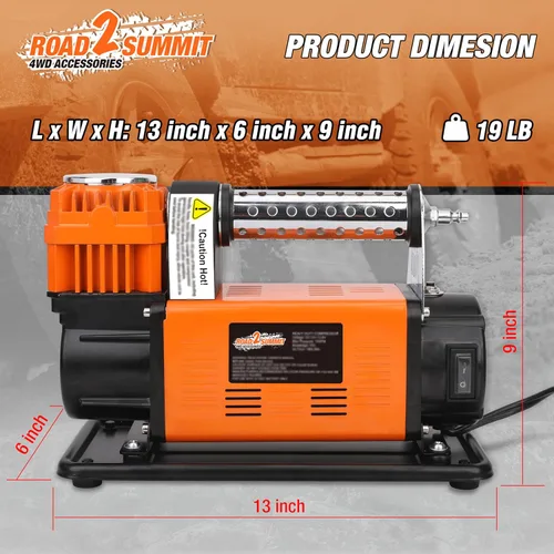 Miniatura 6 de Compresor de Aire con Medidor de Presión Digital Kit de Inflador de Neumáticos, Inflador Portátil de 12V de Alta Resistencia 7.06 pies³/Min, Máx 135