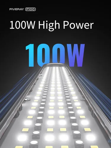 Miniatura 2 de ZHIYUN FIVERAY F100 - Varita de luz LED RGB de 100 W, iluminación de fotografía portátil regulable para estudio fotográfico, videoconferencia, luz