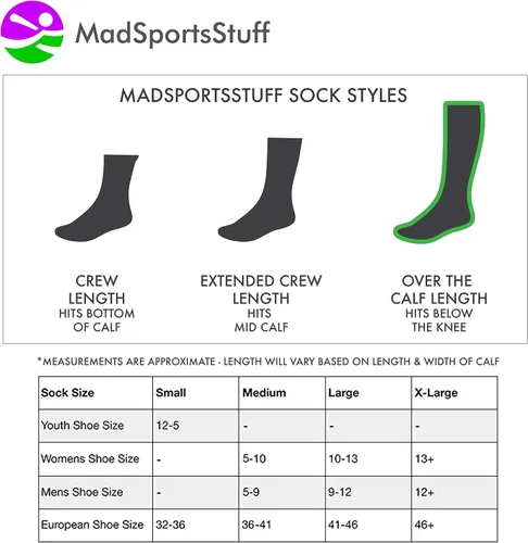 Miniatura 3 de MadSportsStuff Calcetines de voleibol con estampado de voleibol sobre la pantorrilla