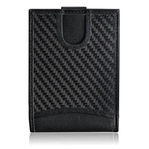 Miniatura 2 de Fidelo Billeteras plegables de cuero para hombre, carteras RFID de alta capacidad para hombres, billetera de lujo con múltiples compartimentos