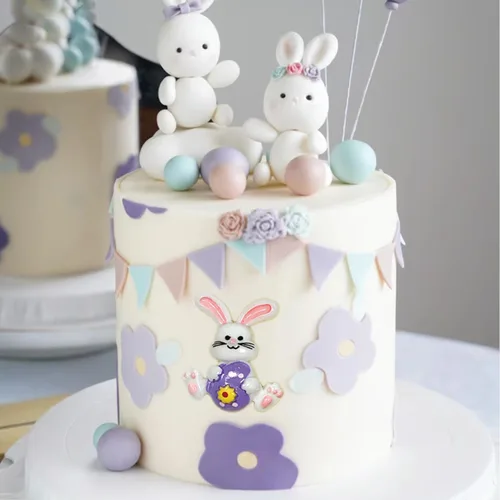 Miniatura 5 de Molde de silicona de conejo de Pascua, orejas de conejo, moldes de fondant de chocolate para decoración de pasteles, decoración de cupcakes, pasta