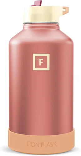 Miniatura 57 de IRON °FLASK Frasco de hidratación para acampar y senderismo con boquilla, botella de agua deportiva de acero inoxidable aislada de boca ancha, Aurora