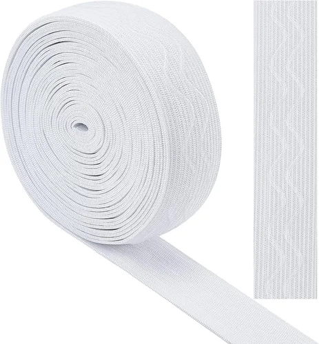 Miniatura 12 de GORGECRAFT Cinta elástica de silicona antideslizante de 5 yardas de 1 pulgada de ancho, banda de agarre elástica de goma, correas elásticas