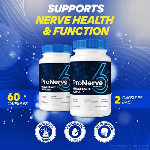 Miniatura 3 de NutraRize (5 unidades) ProNerve6 Neuropatía, ProNerve 6 suplemento de apoyo nervioso, 6 cápsulas Pro Nerve, Reseñas de pastillas ProNerve6