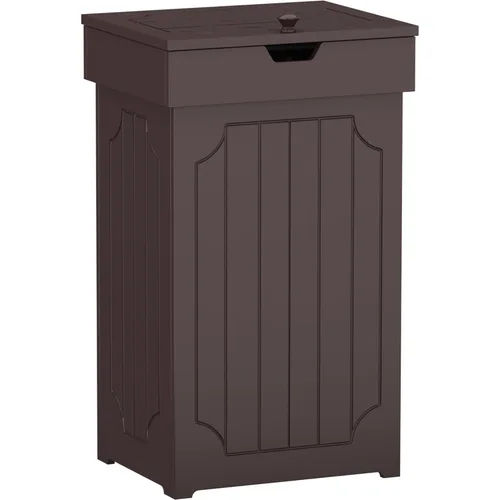 Miniatura 13 de Home-Like cubo para basura de madera con tapa, de 13 galones, ideal para basura reciclable, de 16” de ancho x 13” de profundidad y x 26.5” de alto.