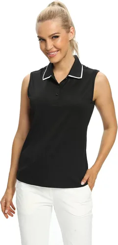 Miniatura 6 de Camisetas polo para mujer, sin mangas, para golf, tenis, UPF 50+, ligeras