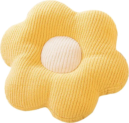 Miniatura 7 de HANDKEI Almohada transpirable con forma de flor, cojín para silla, cojín de suelo de flores, decoración encantadora de habitación, almohada cómoda