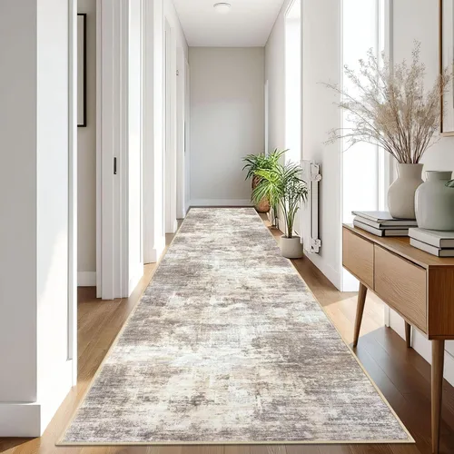 Miniatura 263 de IOHOUZE Alfombra abstracta lavable de 3 x 12 pies para pasillos, antideslizante para cocina, camino de entrada de lana sintética para interiores