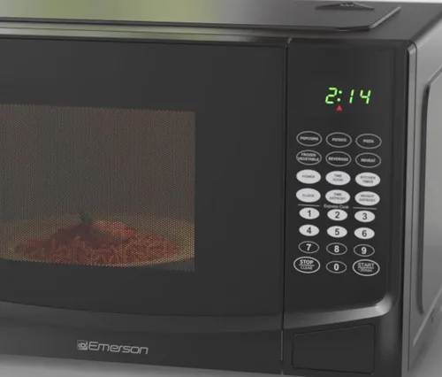 Miniatura 9 de Emerson MW9255B Horno microondas para encimera, 6 ajustes preprogramados, plato giratorio de vidrio extraíble y bloqueo de seguridad para niños, 0.9