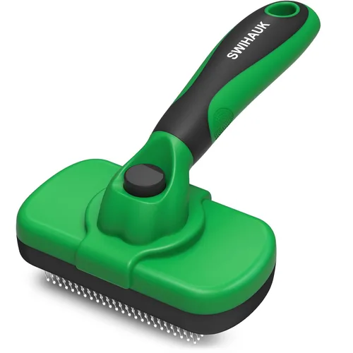 Miniatura 12 de Swihauk Cepillo Deslizante de Autolimpieza para Perros y Gatos - Cepillo de Desenredado y Aseo Amigable con la Piel para Mascotas con Pelo, Negro