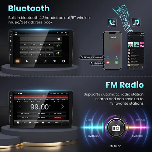 Miniatura 7 de Radio de coche estéreo para Honda Civic 2012 2013 2014 2015 con Carplay inalámbrico Android Auto 9 "1080 p HD IPS pantalla táctil Bluetooth GPS WiFi