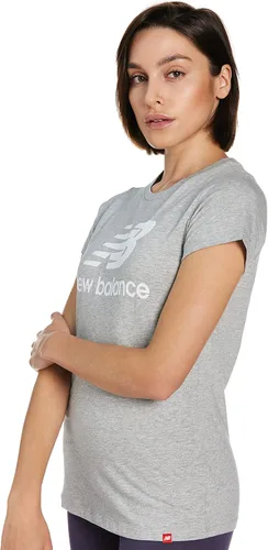 Miniatura 3 de New Balance Women's Nb Essentials Stacked Logo Short Sleeve 19