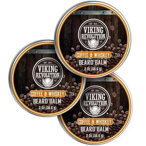 Miniatura 15 de Viking Revolution Bálsamo para barba de cedro y pino, mantequilla con aceite de argán, suavizante e hidratante para hombres, cera para barbas