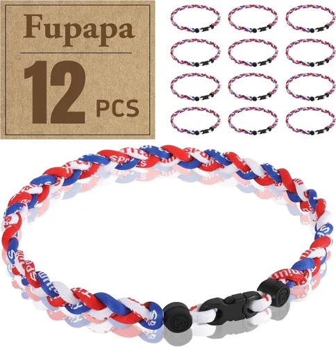 Miniatura 15 de Paquete de 12 collares de béisbol de alta calidad, collares deportivos multicolor de 18 pulgadas, ideal para regalos de equipo de béisbol, recuerdos